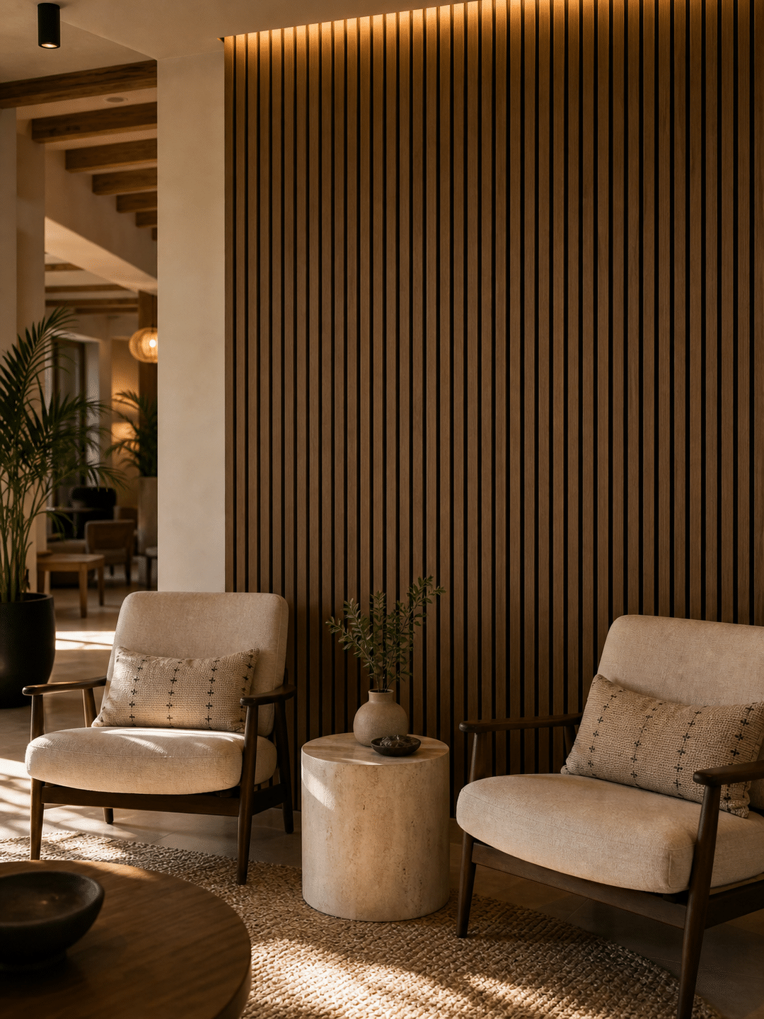 Slatix Acoustic Slat Panel - Brown Walnut (T009) - Image 4